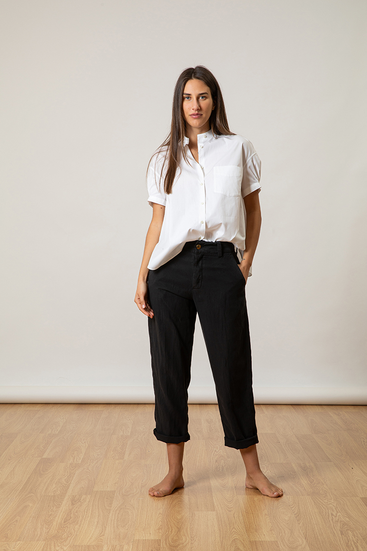 PANTALONE MISTO LINO